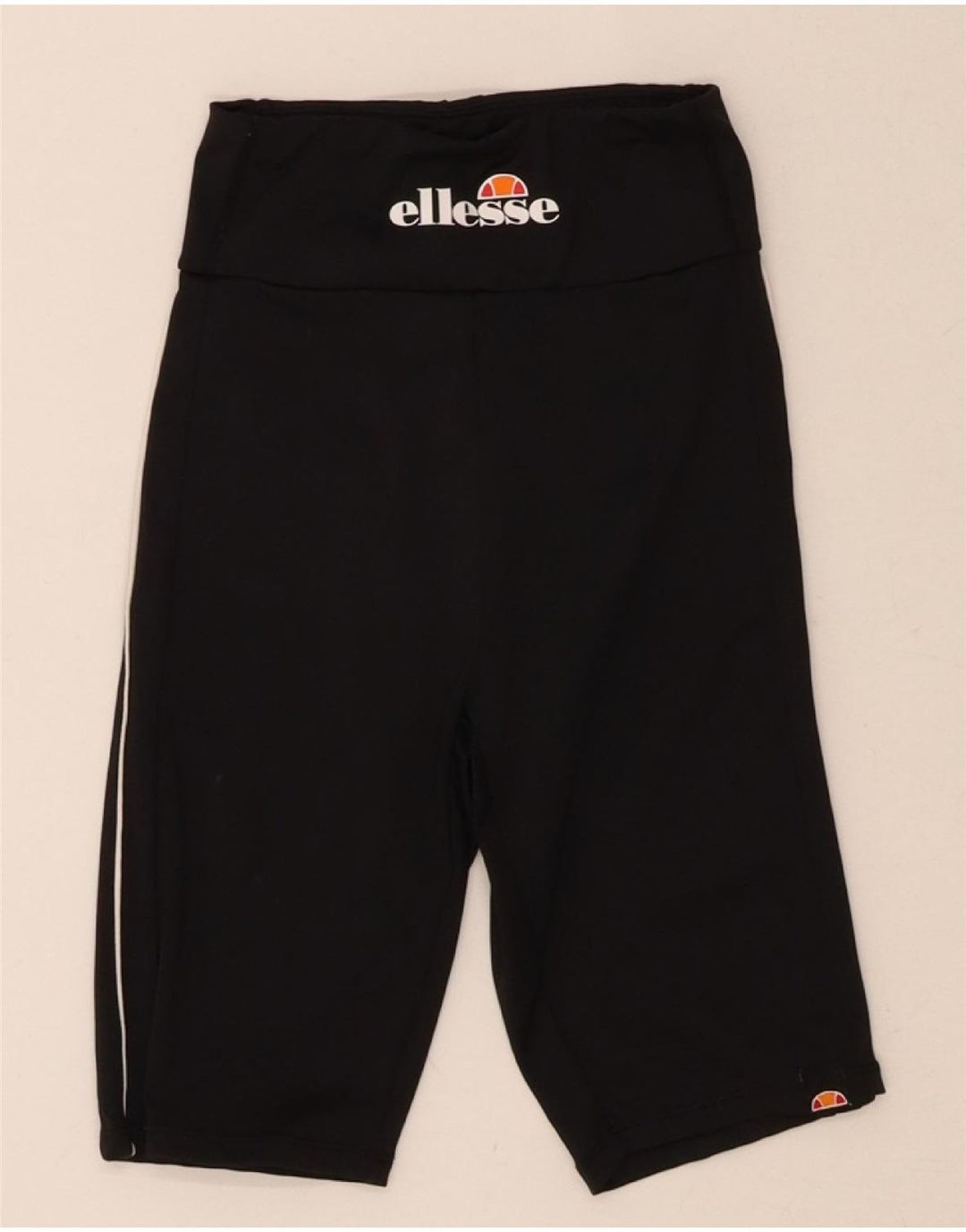ELLESSE Womens Graphic Sport Shorts UK 6 XS Black Polyester Vintage Ellesse and Second-Hand Ellesse from Messina Hembry 