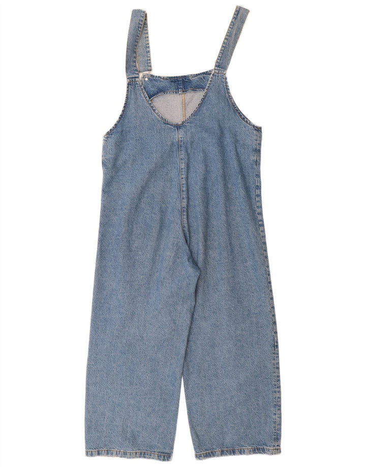 Женский джинсовый комбинезон Zara UK 12, хлопковый средний синий цвет