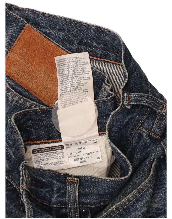 Мужские прямые джинсы Levi's 501 W32 L32 синие, хлопок