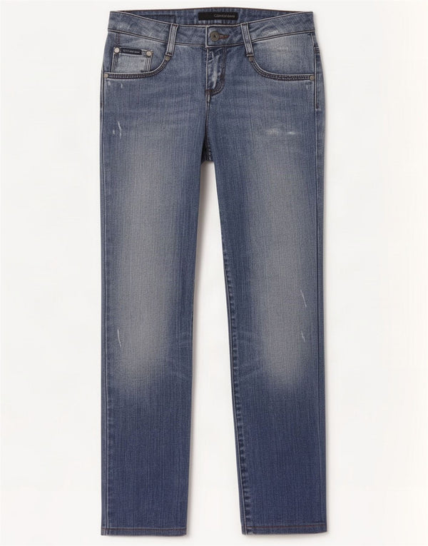 Женские узкие джинсы Calvin Klein W27 L30 синие, хлопок