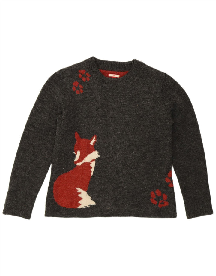 Женский джемпер с круглым вырезом Joe Browns, Великобритания 12, средний серый акрил