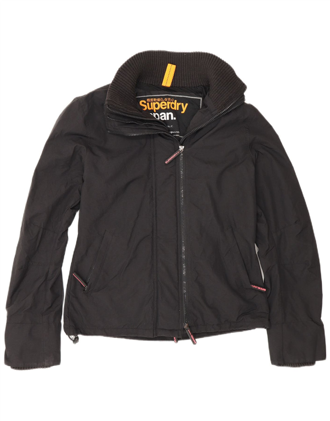 Женская ветровка стандартного кроя Superdry UK 16, большой черный нейлон