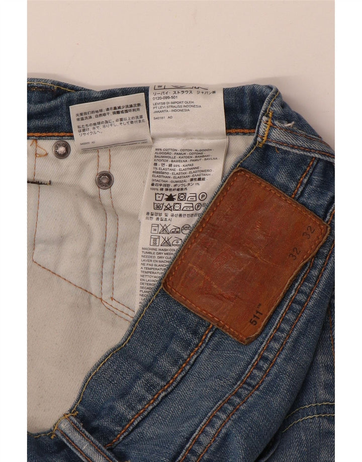 Мужские джинсы Levi's Slim 511 W32 L32 синие, хлопок