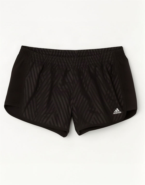 Женские спортивные шорты Adidas Climalite UK 16/18, большие черные в полоску