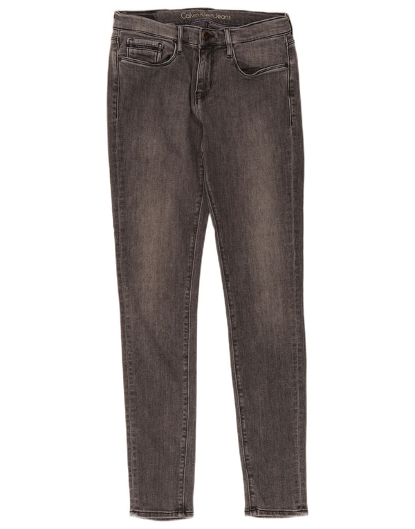 Женские джинсы скинни Calvin Klein W29 L32 Серые, хлопок