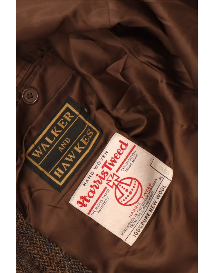 Мужской твидовый пиджак Walker and Hawkes Harris IT 46 3XL коричневый