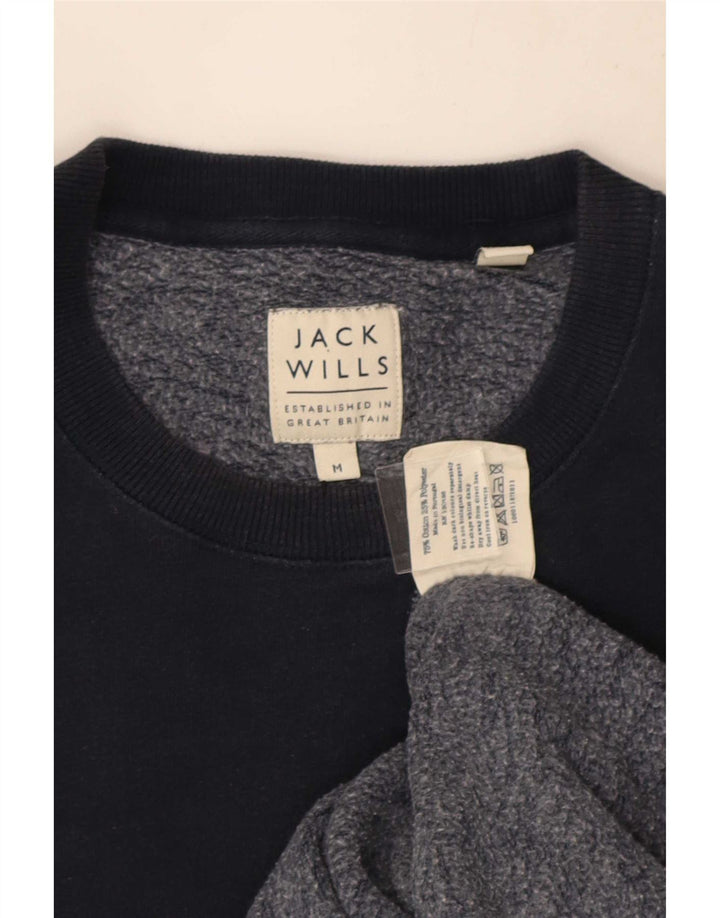 Мужской свитшот с рисунком Jack Wills, средний темно-синий хлопковый джемпер
