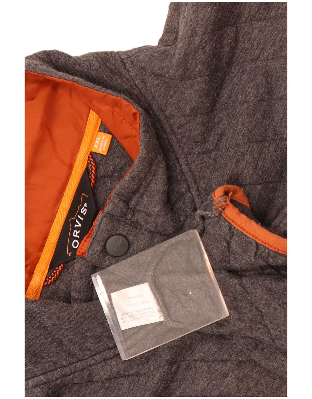 Мужской свитер Orvis с воротником на пуговицах, 2XL, серый хлопок