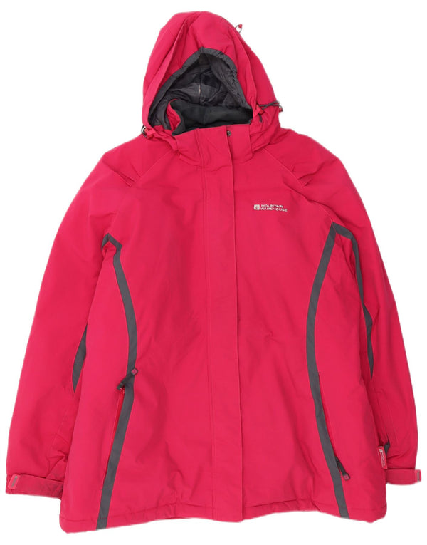 Женская большая ветровка Mountain Warehouse с капюшоном, Великобритания, 18 XL, розовая