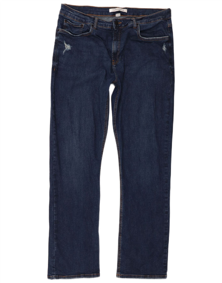 Мужские прямые джинсы Calvin Klein IT 48 Medium W38 L33 Темно-синие