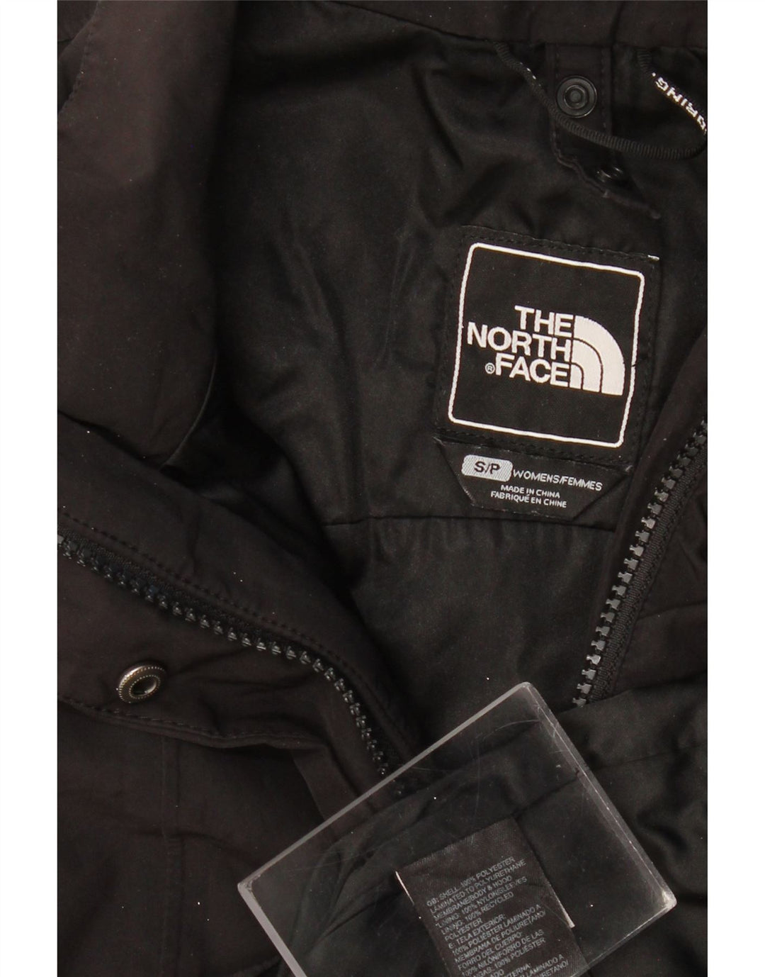 Женская ветровка THE NORTH FACE UK 10, маленькая, черный полиэстер