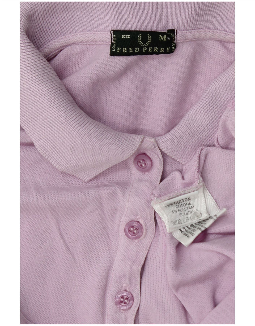Женская рубашка поло Fred Perry UK 12, средний фиолетовый хлопок