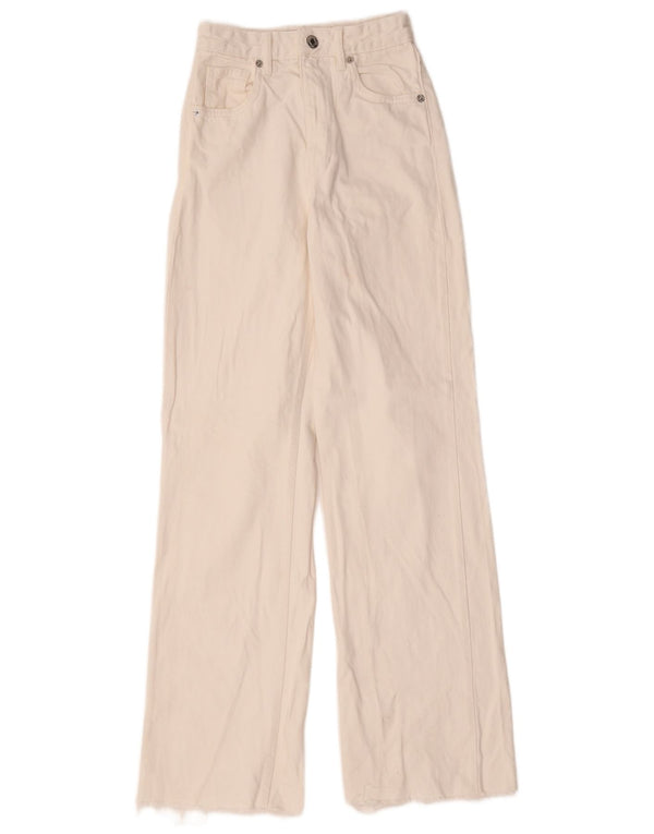 Женские джинсы с высокой талией Zara EU 34 2XS W24 L32, белый хлопок