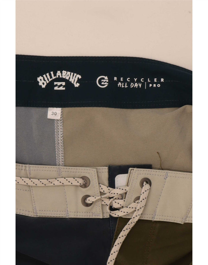 Мужские шорты для плавания Billabong, средний темно-синий, полиэстер с цветными блоками