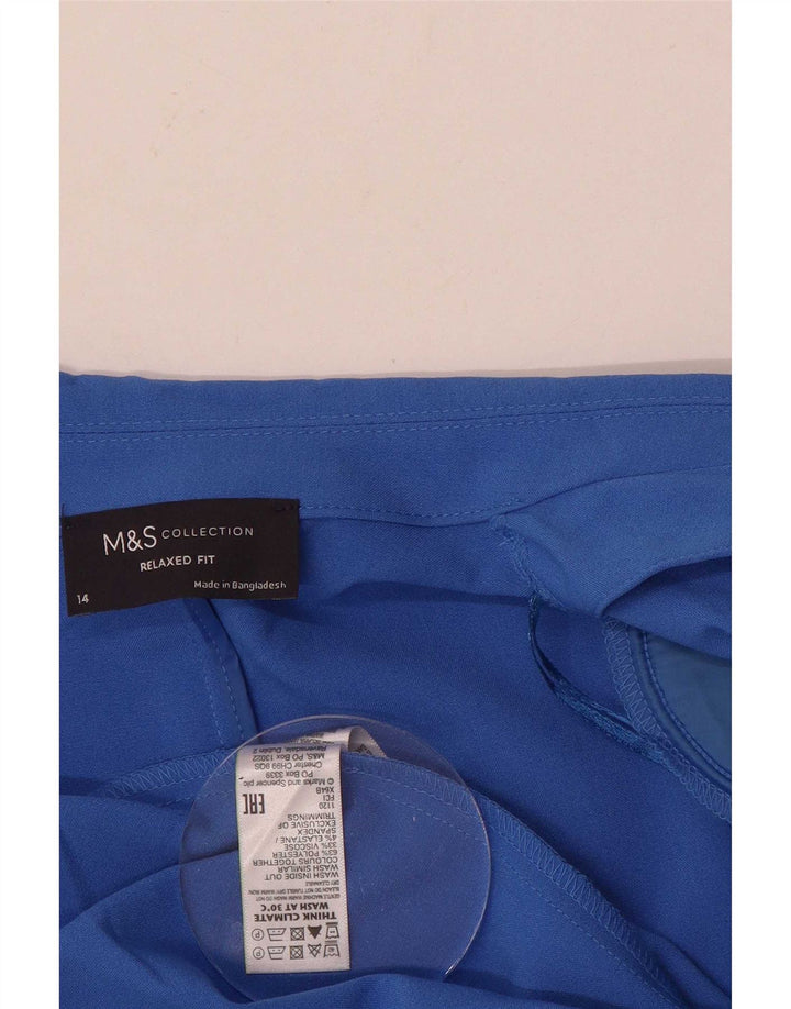 Женский пиджак с рукавом 3/4 Marks & Spencer UK 14, большой синий