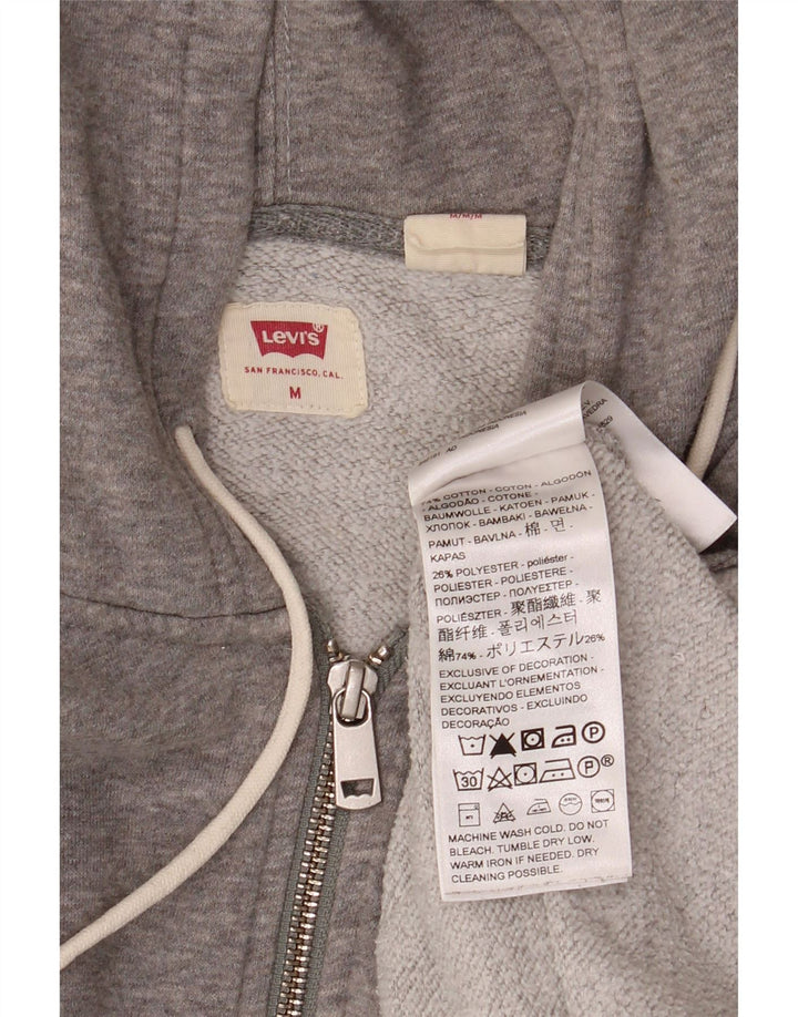 Мужской свитер с капюшоном на молнии Levi's, средний серый хлопок с крапинками