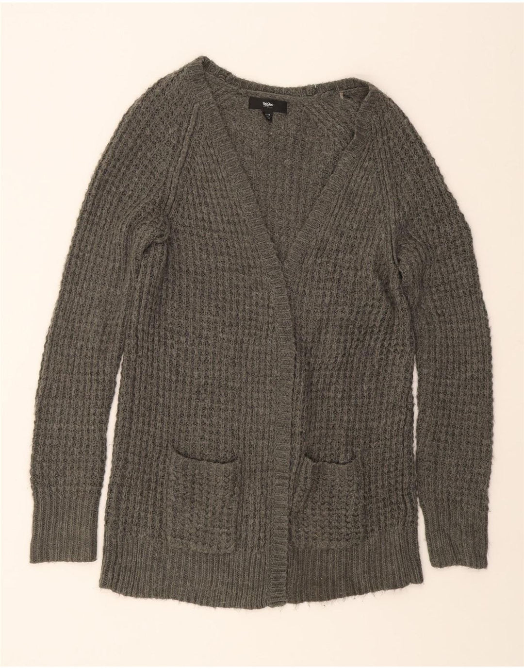 MOSSIMO Womens Open Cardigan Sweater UK 18 XL Grey Acrylic Vintage Mossimo and Second-Hand Mossimo from Messina Hembry 