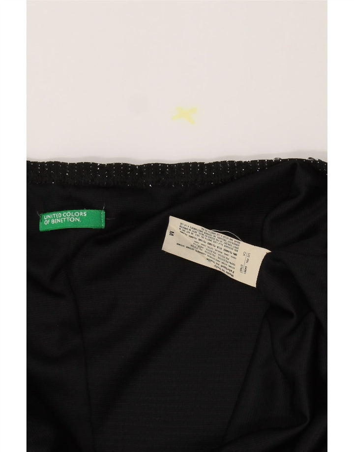 BENETTON Womens Halter Dress UK 12 Medium Black Polyester Vintage Benetton and Second-Hand Benetton from Messina Hembry 