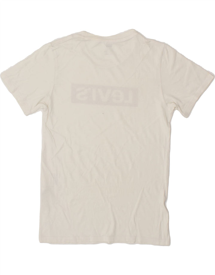 LEVI'S Mens Graphic T-Shirt Top 2XS White Cotton Vintage Levi's and Second-Hand Levi's from Messina Hembry 