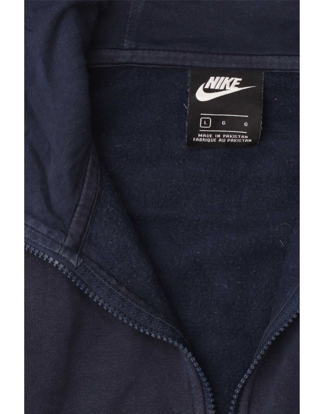 Мужской свитер с капюшоном на молнии Nike, большой темно-синий