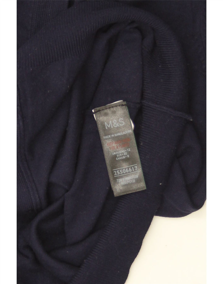 Женский кардиган Marks & Spencer UK 12, средний темно-синий, вискоза