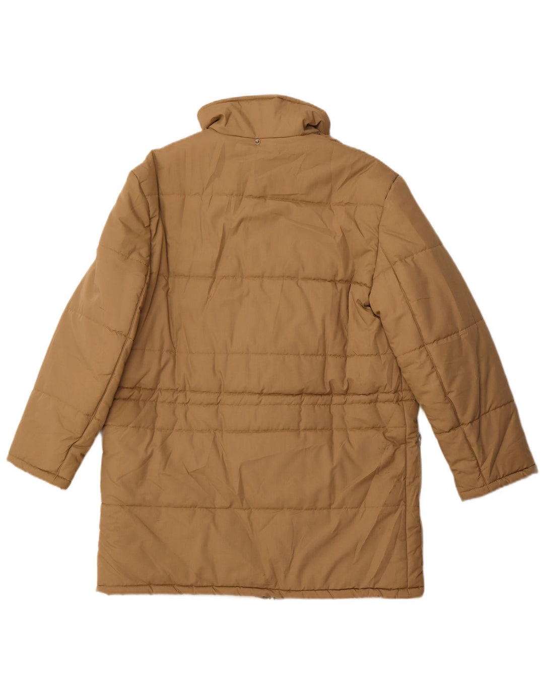 Винтажное мужское стеганое пальто UK 36, маленькое бежевое полиэстер