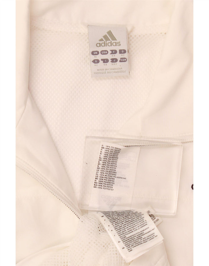 Женская спортивная куртка Adidas Climalite UK 16, большой белый полиэстер