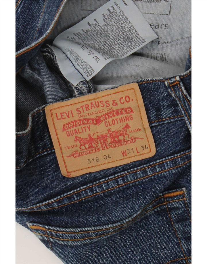 Мужские джинсы Levi's 518 Bootcut W31 L30 синие, хлопок