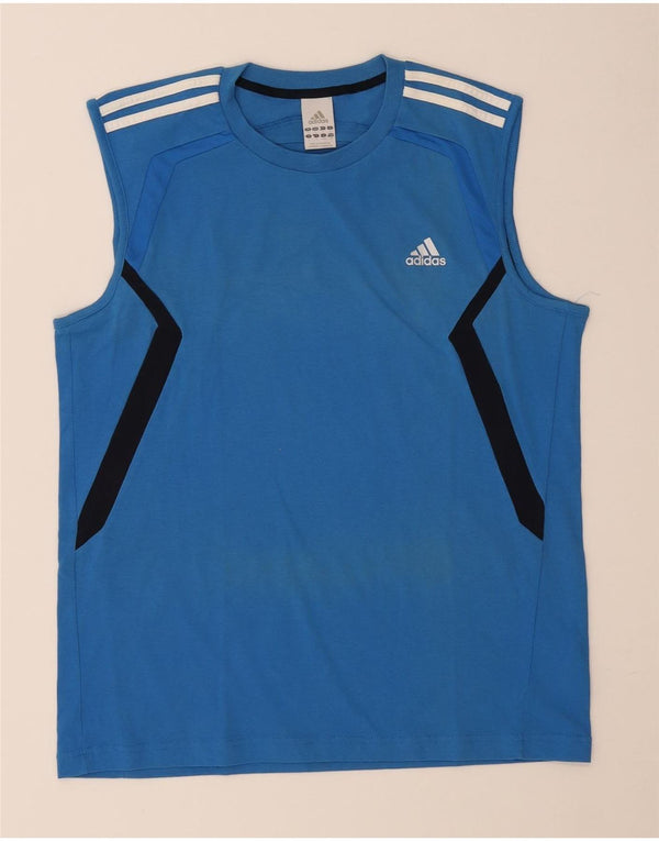 Мужской жилет Adidas Climalite, большой синий хлопок с цветными блоками