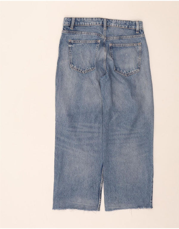 Женские укороченные свободные джинсы Zara EU 36 XS W26 L25, синий хлопок