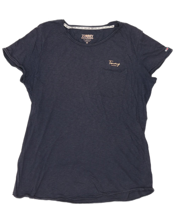 Женская футболка Tommy Hilfiger Top UK 18 XL Темно-синяя
