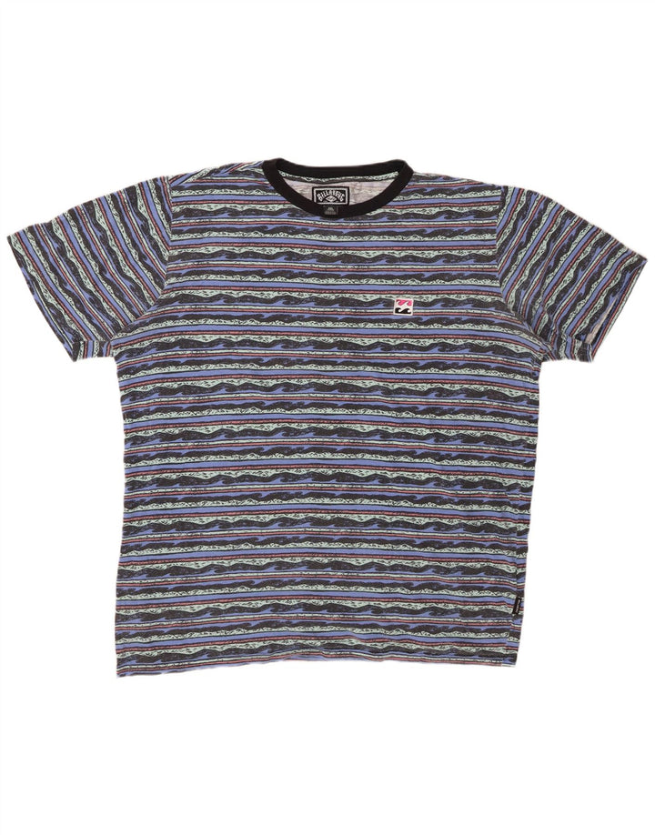 Мужская футболка BILLABONG с рисунком, 2XL, хлопок в синюю полоску