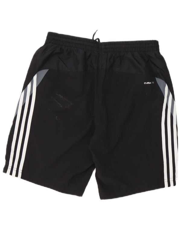Мужские спортивные шорты Adidas Climalite, маленькие черные, полиэстер с цветными блоками