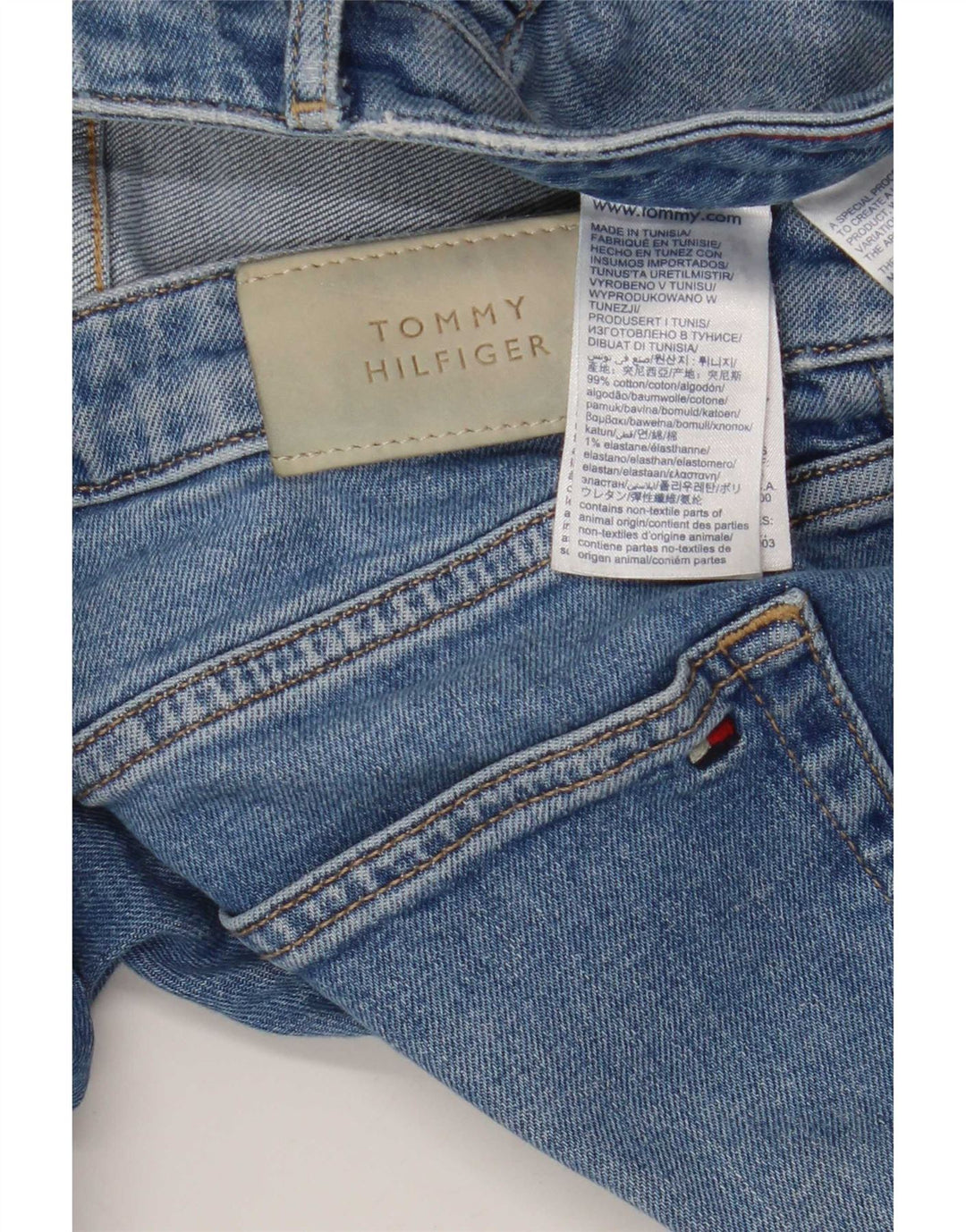 Мужские узкие джинсы Tommy Hilfiger W31 L30 синие, хлопок