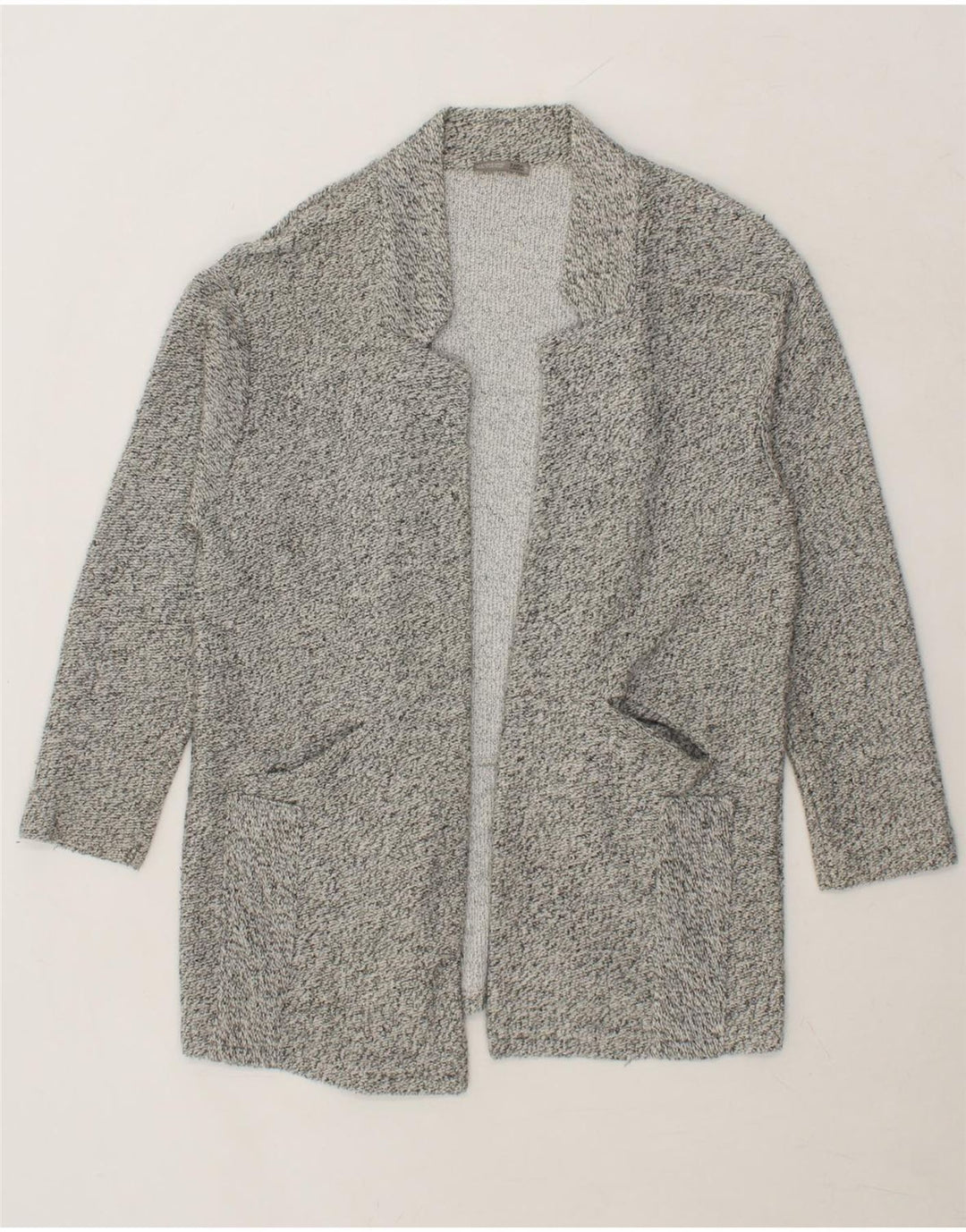 ZARA Womens Oversized Longline Cardigan Sweater UK 10 Small Grey Flecked Vintage Zara and Second-Hand Zara from Messina Hembry 
