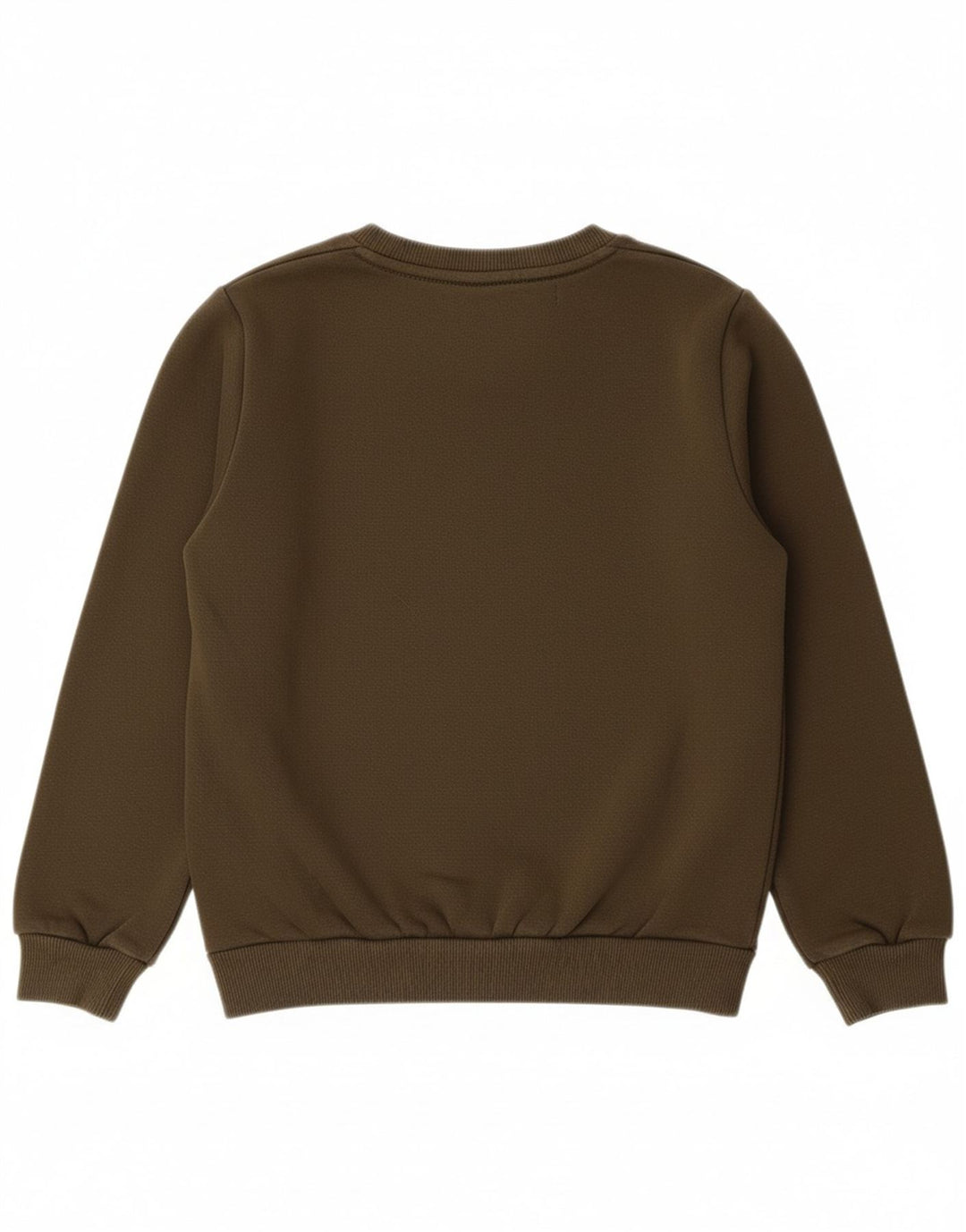 PUMA Boys Graphic Sweatshirt Jumper 9-10 Years Khaki Cotton