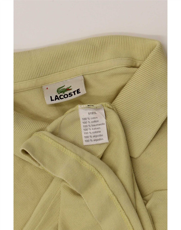 Мужская рубашка-поло стандартного кроя Lacoste, размер 4, средний желтый хлопок, хлопок
