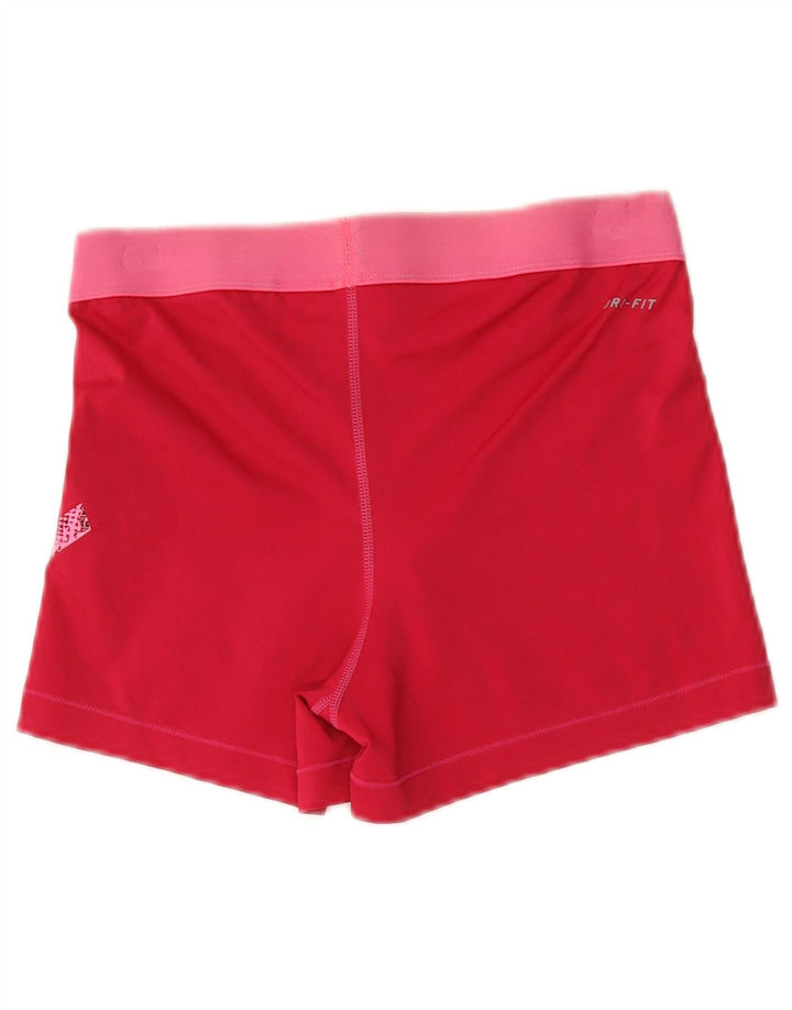 Женские спортивные шорты Nike Dri Fit с графическим рисунком UK 16, большие красные полиэстеровые шорты