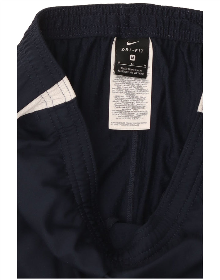 Мужские спортивные брюки NIKE Dri Fit среднего размера, темно-синие, с цветными блоками