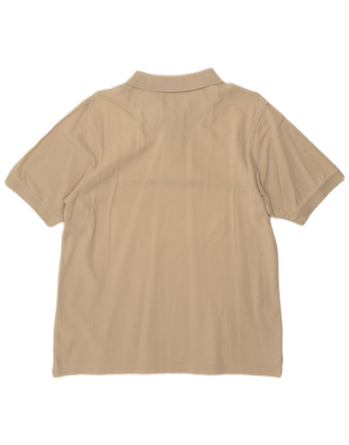 Мужская рубашка-поло TIMBERLAND, хлопковая полоска бежевого цвета среднего размера