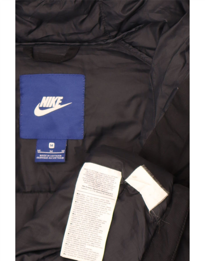 Мужская утепленная куртка с капюшоном Nike UK 38, средний черный полиэстер