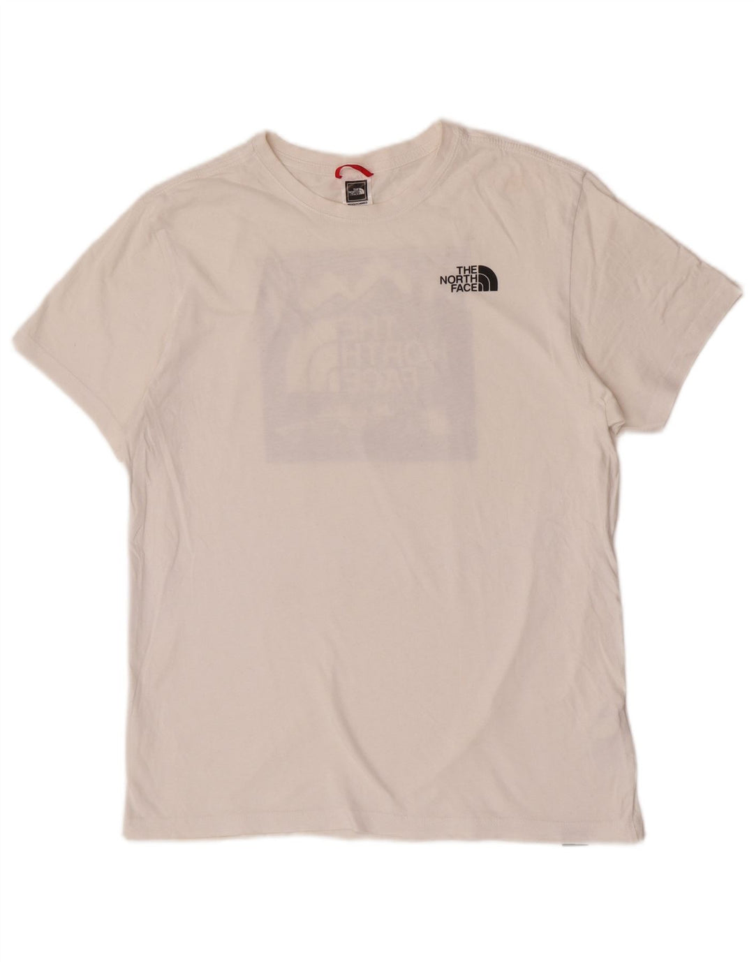 Мужская футболка с рисунком The North Face, хлопковый топ среднего размера, белый