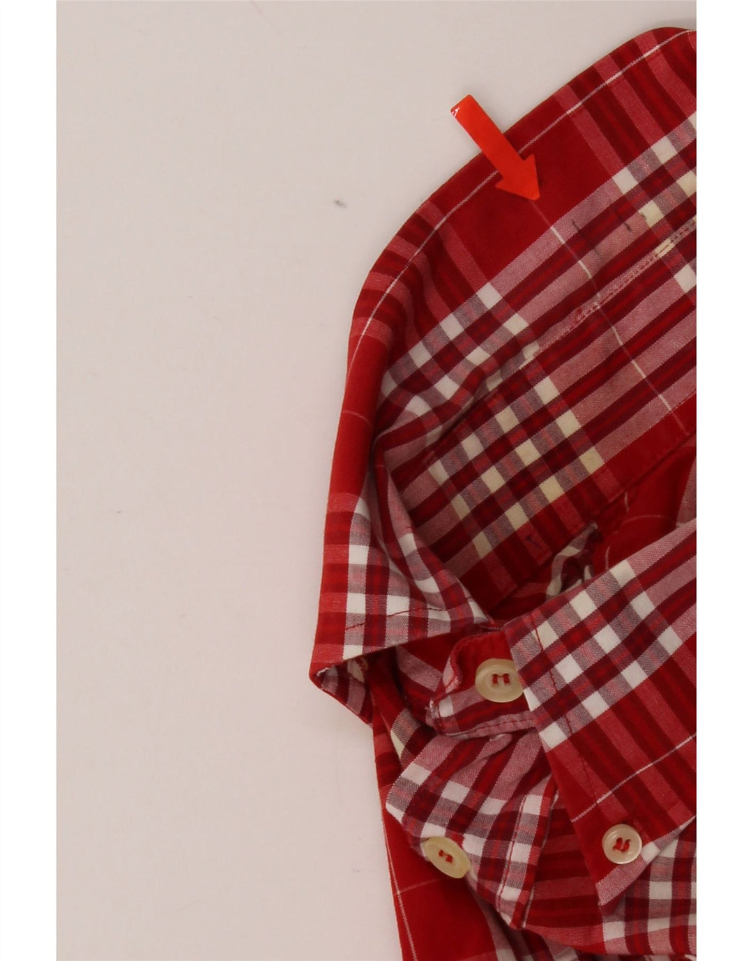 Мужская рубашка Wampum в большую красную клетку из хлопка