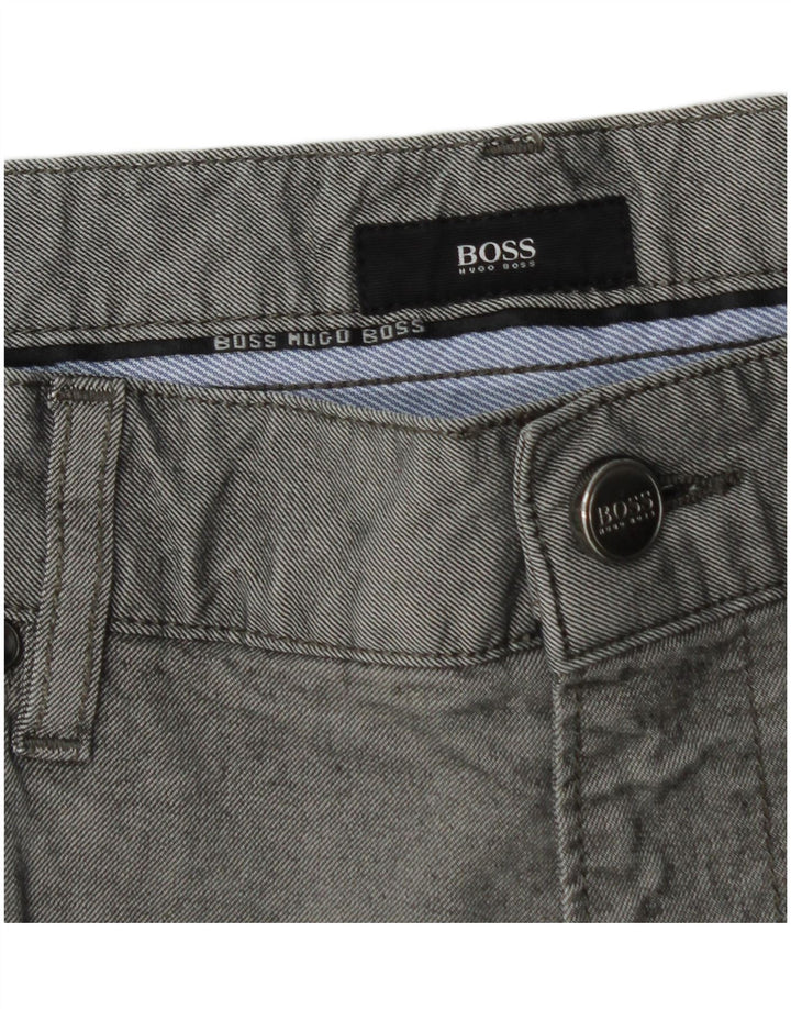 Мужские прямые джинсы Hugo Boss W36 L29, серый хлопок