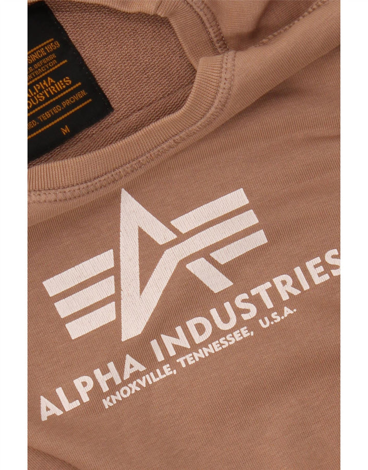 ALPHA INDUSTRIES Женский свитер с рисунком UK 14 Средний Коричневый