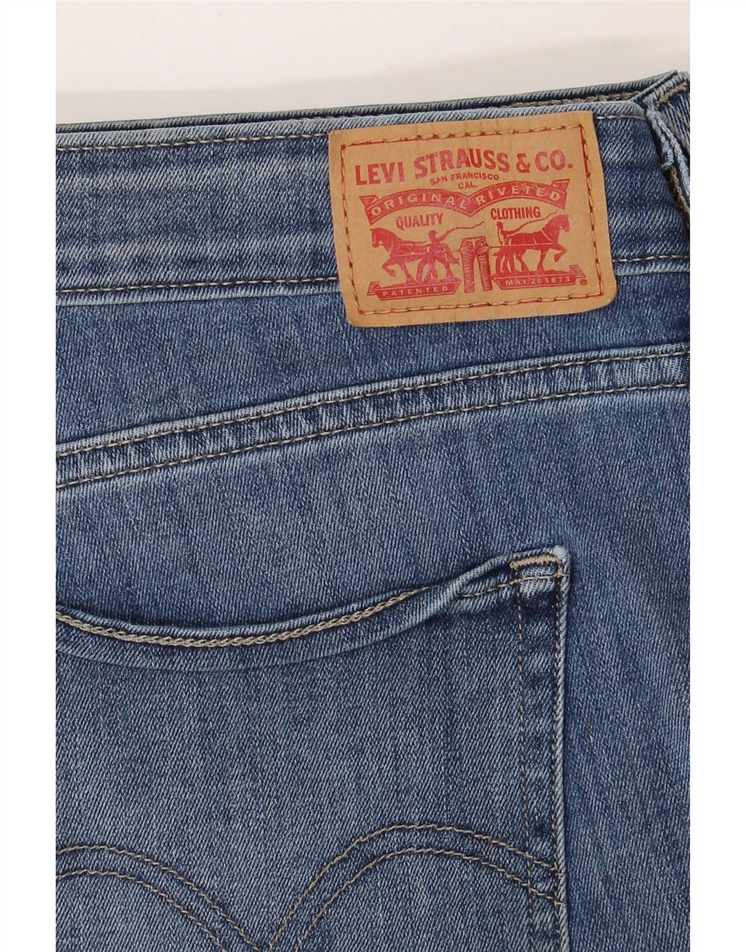 LEVI'S Womens Denim Shorts US 16 2XL W32 Navy Blue Cotton Vintage Levi's and Second-Hand Levi's from Messina Hembry 