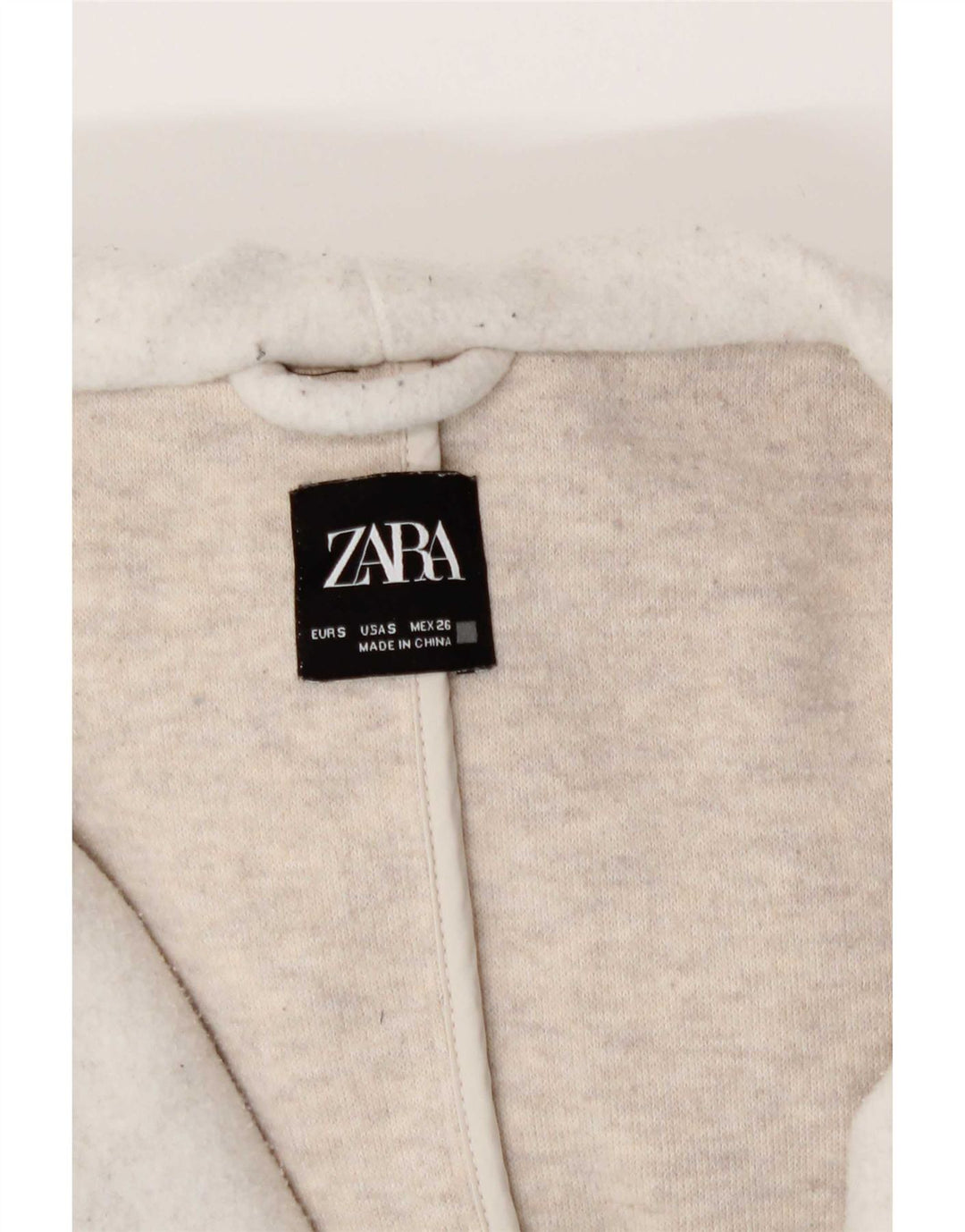Женское двубортное пальто оверсайз с капюшоном Zara UK 10, маленькое бежевое