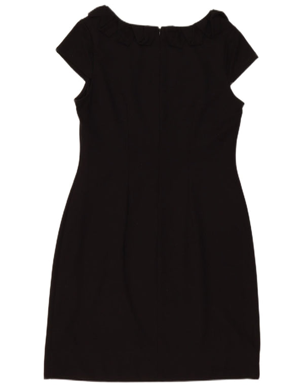 Marks & Spencer Womens Sheath Dress UK 14 Large Black Polyester