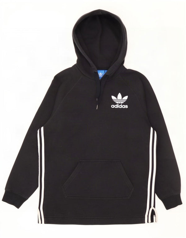 Мужской джемпер свободного покроя Adidas с капюшоном XS, черный хлопок