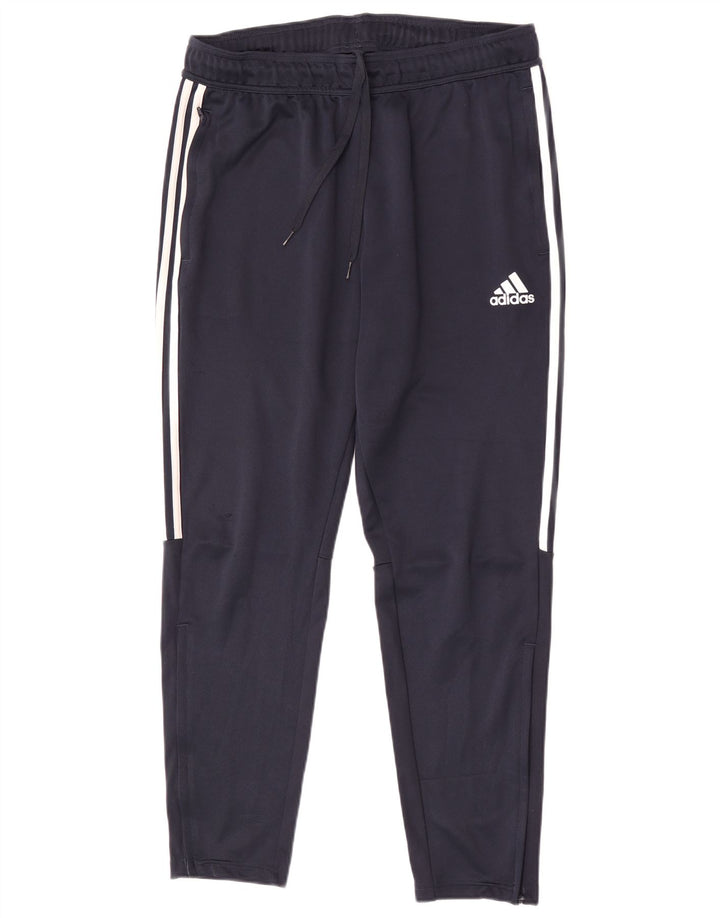 Мужские спортивные брюки Adidas, большие темно-синие, полиэстер